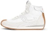 Buy (W) LOEWE Sneakers Tinggi 'Suede Putih dan Nilon' L815282X78-2100