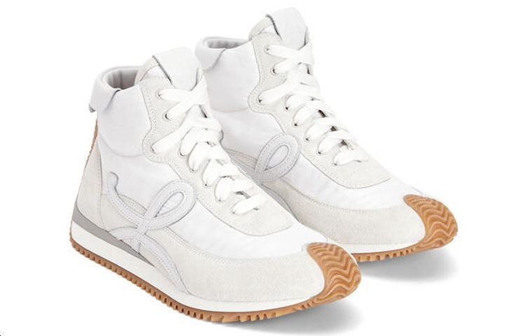 Shop (W) LOEWE High-Top Sneakers ''Wit Suède en Nylon'' L815282X78-2100