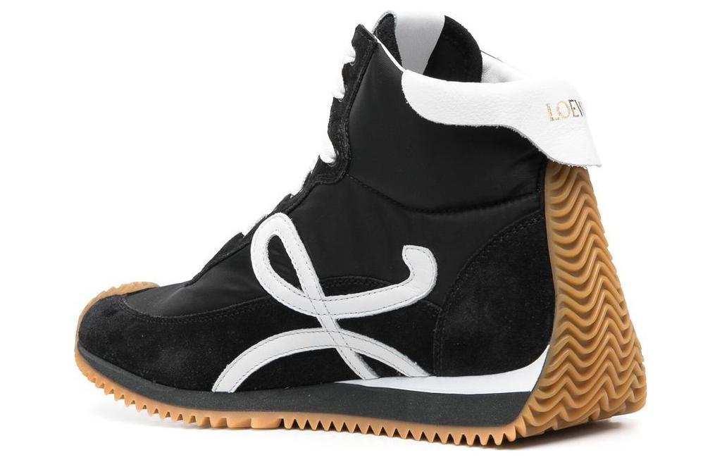 (W) LOEWE High-Top Sneakers in Suede and Nylon 'Black White' 圖 4
