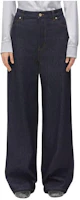 Order (Women) LOEWE High-Waisted Wide-Leg Jeans Women’s Dark Blue Denim. S540Y11X64-2834