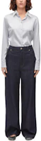 Lookbook (Women) LOEWE High-Waisted Wide-Leg Jeans Women’s Dark Blue Denim. S540Y11X64-2834