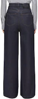 Shop (Women) LOEWE High-Waisted Wide-Leg Jeans Women’s Dark Blue Denim. S540Y11X64-2834