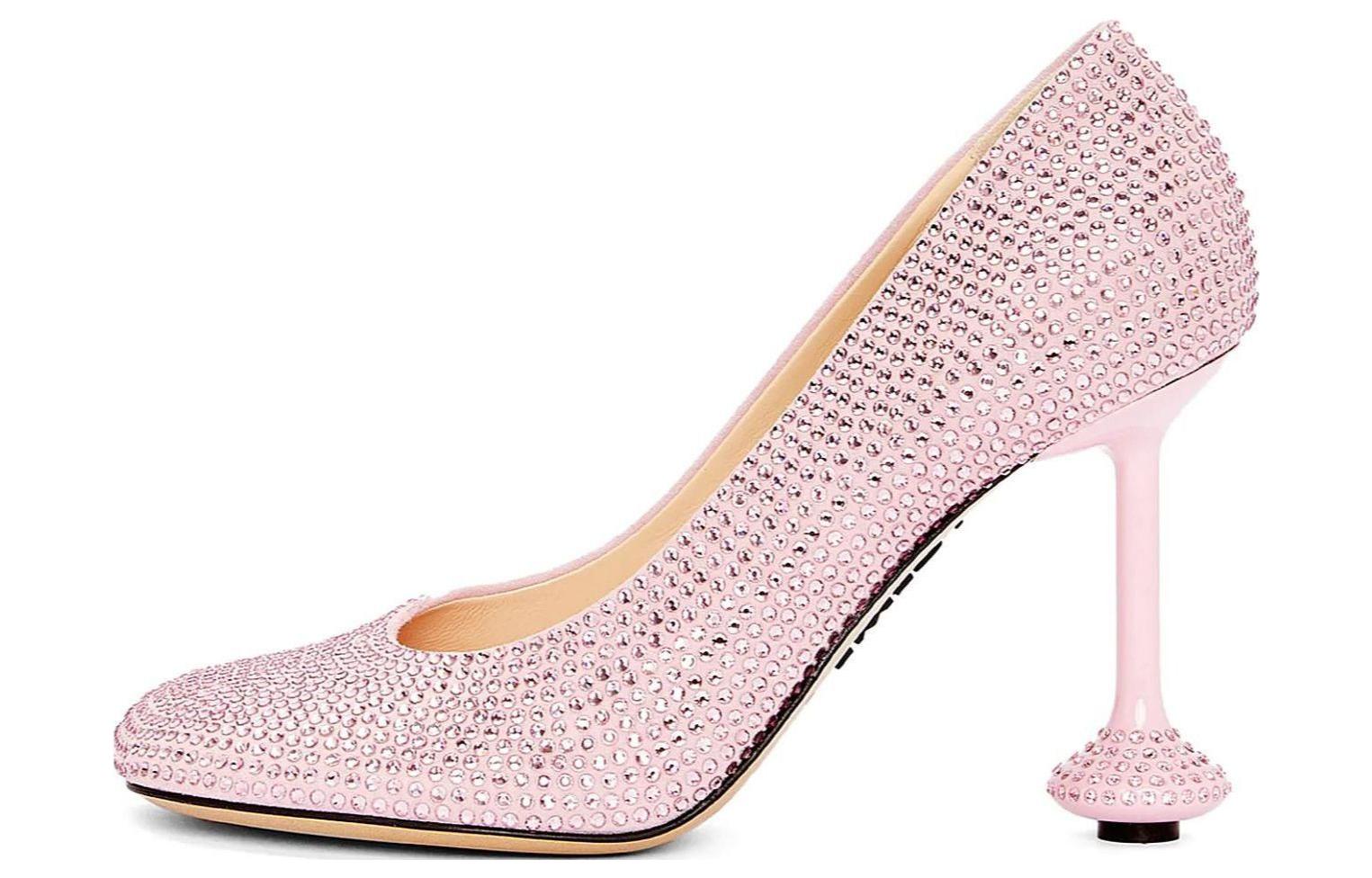 (W) LOEWE High Heel 'Pink Crystal Embellished'