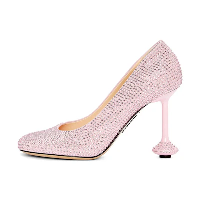 (W) LOEWE High Heel 'Pink Crystal Embellished'