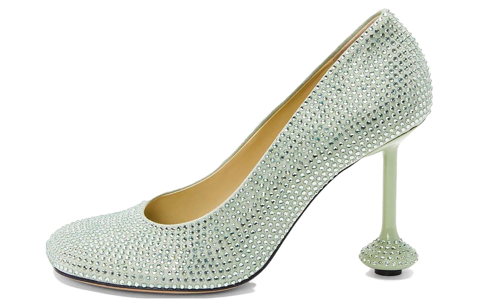 (W) LOEWE High Heel with Rhinestones 'Pistachio Green'