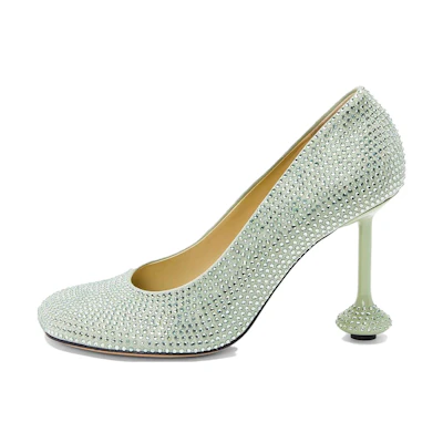 (W) LOEWE High Heel with Rhinestones 'Pistachio Green'