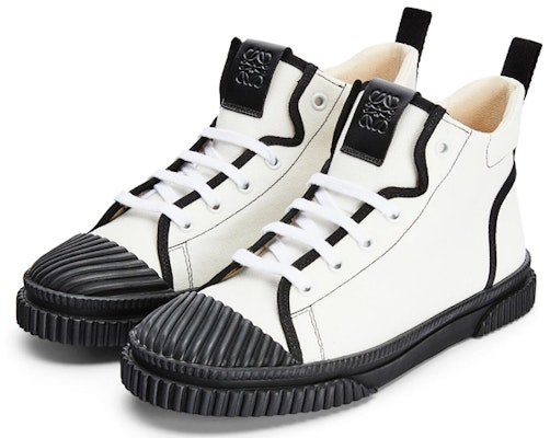 (W) LOEWE Sneakers Kanvas Tinggi 'Putih Kapas' L815282X21-1950 Lookbook (W) LOEWE Sneakers Kanvas Tinggi 'Putih Kapas' L815282X21-1950