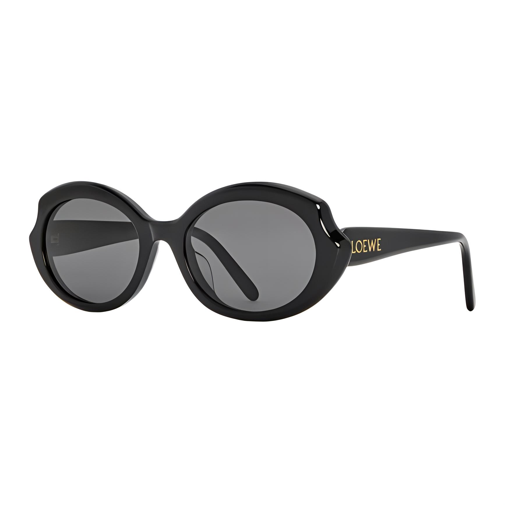 (Women) LOEWE Irregular Shape Black Letter Design  Sunglasses. LW40147I