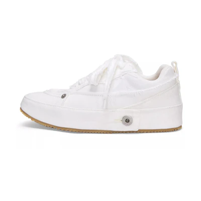 (W) LOEWE Lace-Up Denim Fashion Sneakers 'Cotton White'