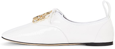 (Women) LOEWE Lace-Up Square Toe Flats 'White Leather' L815S02X02-2100 (Women) LOEWE Lace-Up Square Toe Flats 'White Leather' L815S02X02-2100