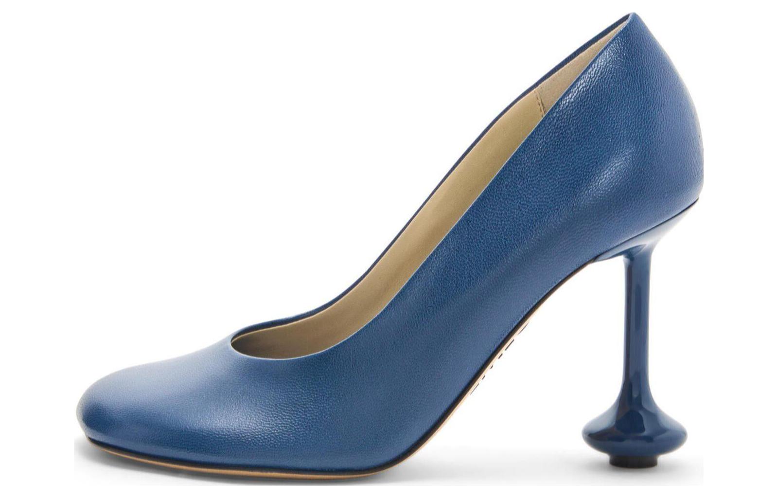(W) LOEWE Lambskin Slip-On Stiletto 'Blue'