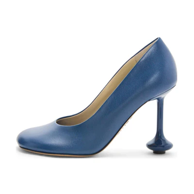 (W) LOEWE Lambskin Slip-On Stiletto 'Blue'