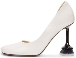 (Women) LOEWE Leather 9cm Pumps 'White' 'Elegant Sculptural Heel' L814S01XAD-4768 (Women) LOEWE Leather 9cm Pumps 'White' 'Elegant Sculptural Heel' L814S01XAD-4768