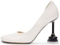 Buy (W) LOEWE Kasut Tumit Kulit 9cm 'Putih' 'Tumit Arca Elegan' L814S01XAD-4768