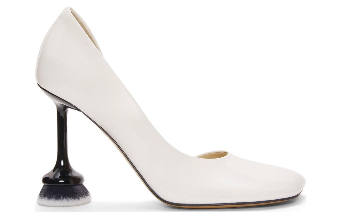 Order (Women) LOEWE Leather 9cm Pumps 'White' 'Elegant Sculptural Heel' L814S01XAD-4768