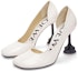 Lookbook (W) LOEWE Kasut Tumit Kulit 9cm 'Putih' 'Tumit Arca Elegan' L814S01XAD-4768