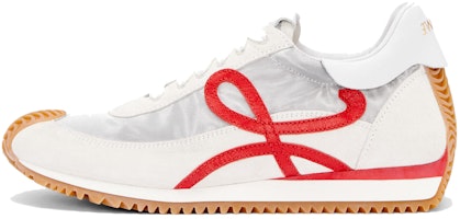(Women) LOEWE Leather and Mesh Low Top Sneakers 'White Red' L814282X62-8570 (Women) LOEWE Leather and Mesh Low Top Sneakers 'White Red' L814282X62-8570