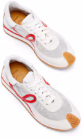 Lookbook (Women) LOEWE Leather and Mesh Low Top Sneakers 'White Red' L814282X62-8570
