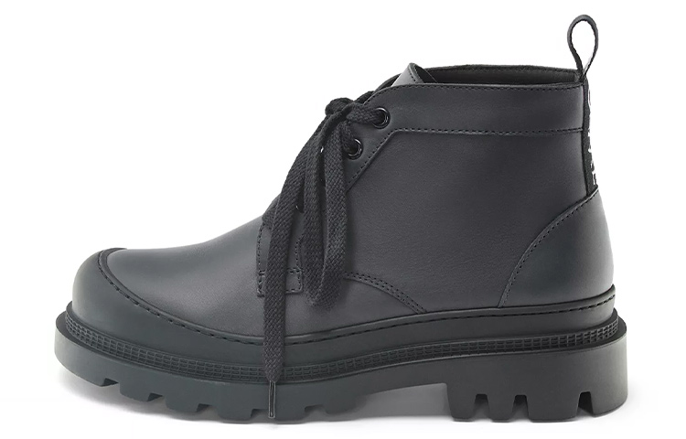 (Women) LOEWE Leather Ankle Boots 'Black Lace-Up' L815285X72-1100