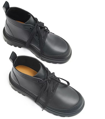 (W) 로에베 블랙 레이스업 가죽 앵클부츠 L815285X72-1100 Shop (W) 로에베 블랙 레이스업 가죽 앵클부츠 L815285X72-1100