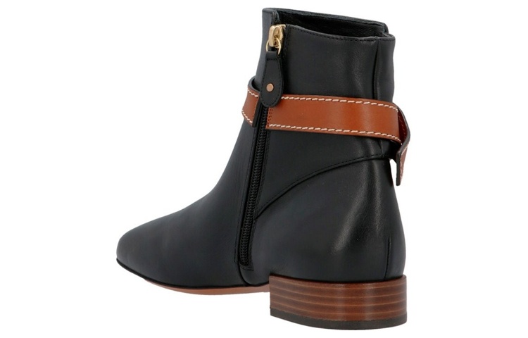 (W) LOEWE Leather Ankle Boots 'Black Zip Fashion' 圖 2
