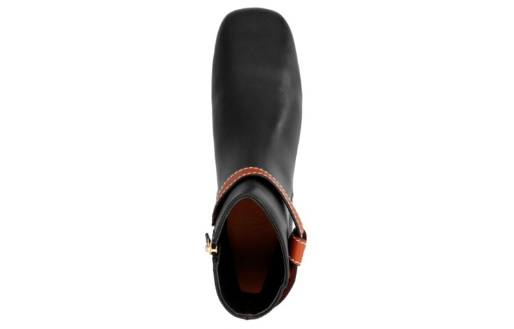 (W) LOEWE Leather Ankle Boots 'Black Zip Fashion' 圖 3