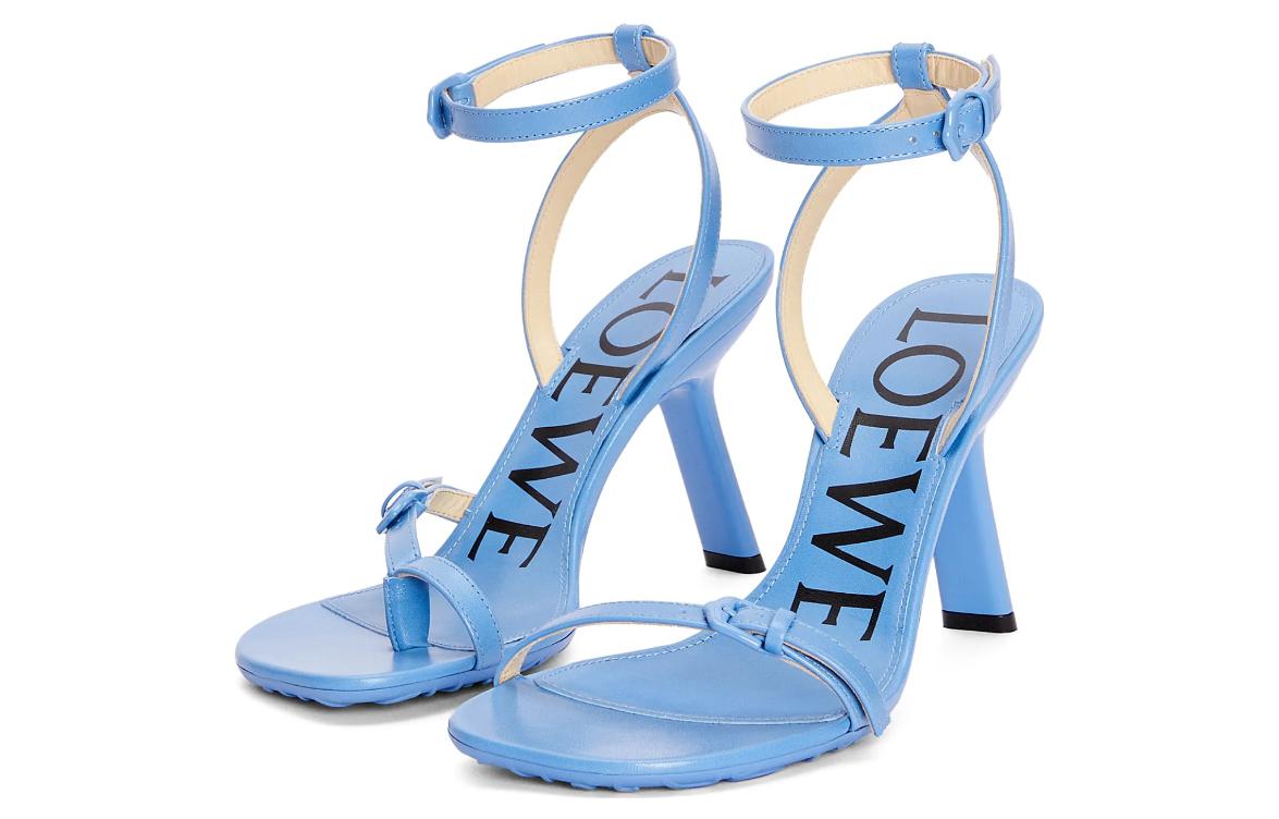 Order (W) LOEWE Sandalia Tacón Stiletto de Cuero 'Blue Fashion Slide' L616465X57-4774