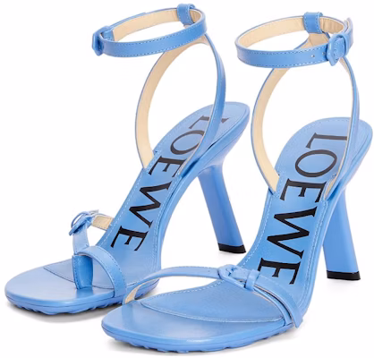 (W) LOEWE Kulit Gesper Tumit Tinggi 'Selipar Fesyen Biru' L616465X57-4774 Order (W) LOEWE Kulit Gesper Tumit Tinggi 'Selipar Fesyen Biru' L616465X57-4774