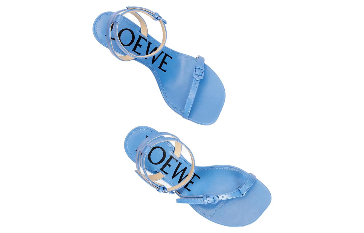Lookbook (W) LOEWE Sandalia Tacón Stiletto de Cuero 'Blue Fashion Slide' L616465X57-4774