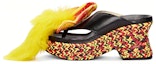 Buy (Women) LOEWE Leather Espadrille Wedge Sandals 'Black Yellow' L814S10X01-1489