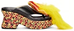 Order (Women) LOEWE Leather Espadrille Wedge Sandals 'Black Yellow' L814S10X01-1489