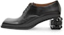 (W) LOEWE Kasut Kulit Fesyen Lace-Up 'Cone Heel Hitam' L815S02X12-1100