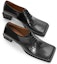 Lookbook (W) LOEWE Kasut Kulit Fesyen Lace-Up 'Cone Heel Hitam' L815S02X12-1100