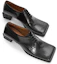 Lookbook (W) LOEWE Zapatos de Moda de Cuero con Tacón de Cono Negro L815S02X12-1100