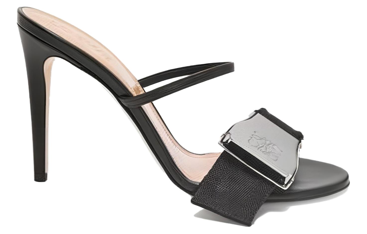 (W) LOEWE Leather Fashion Sandal 'Black' 圖 2