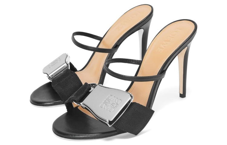 (W) LOEWE Leather Fashion Sandal 'Black' 圖 3
