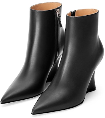 (W) LOEWE But Wedge Kulit Fesyen Buku Lali 'Hitam' L815286X07-1100 Lookbook (W) LOEWE But Wedge Kulit Fesyen Buku Lali 'Hitam' L815286X07-1100