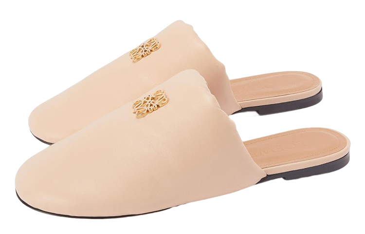 Lookbook (W) Mule Plat en Cuir LOEWE ''Marron Clair'' L815379X56-2140