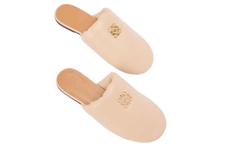Shop (W) Mule Plat en Cuir LOEWE ''Marron Clair'' L815379X56-2140