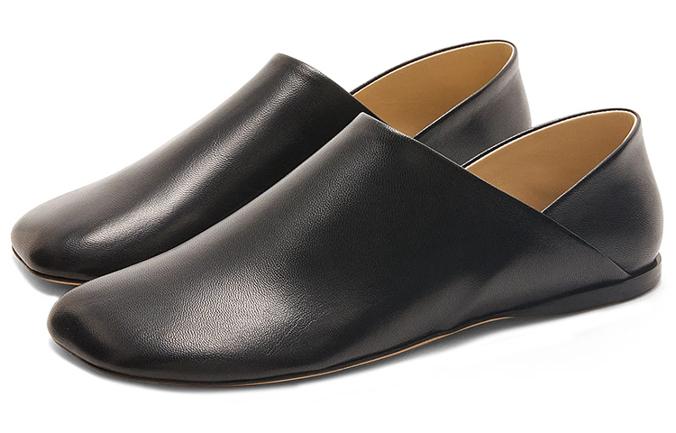 Lookbook (W) ロエベ レザー フラットスリッポン (ブラック) L814466X22-1100