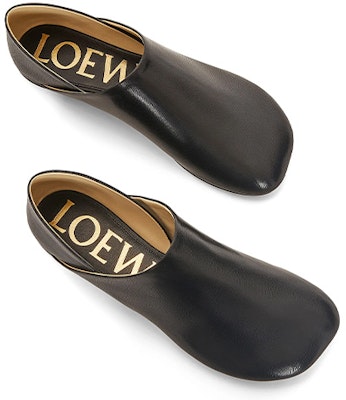 (W) ロエベ レザー フラットスリッポン (ブラック) L814466X22-1100 Shop (W) ロエベ レザー フラットスリッポン (ブラック) L814466X22-1100