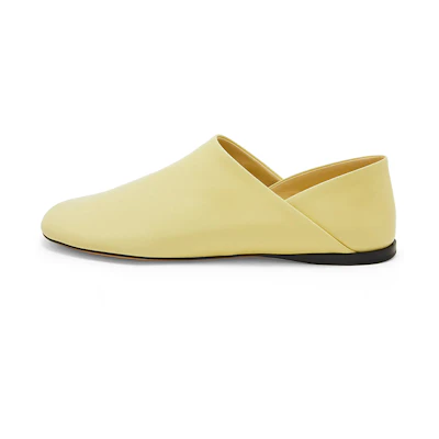 (W) LOEWE Leather Flat Square Toe 'Light Yellow'