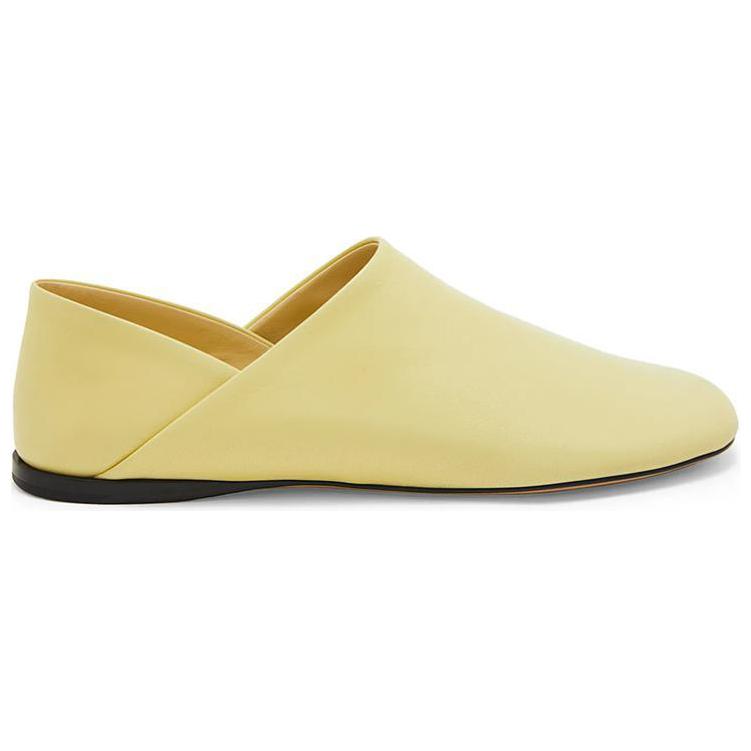 (W) LOEWE Leather Flat Square Toe 'Light Yellow' 圖 2