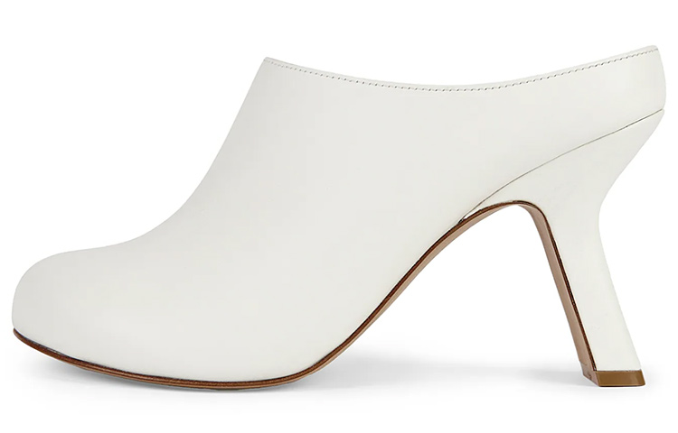 (Women) LOEWE Leather High-Heeled Mule 'White Fashion' L814V29X09-2100