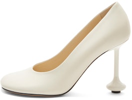 (Women) LOEWE Leather High Heel 'Logo White' L814S01X64-2100 (Women) LOEWE Leather High Heel 'Logo White' L814S01X64-2100