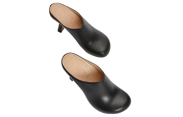 (W) LOEWE Leather High Heel Sandal 'Black' 圖 3