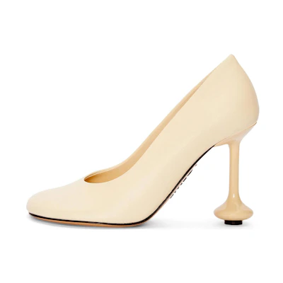 (W) LOEWE Leather High Heels 'Nude 9cm Stiletto'