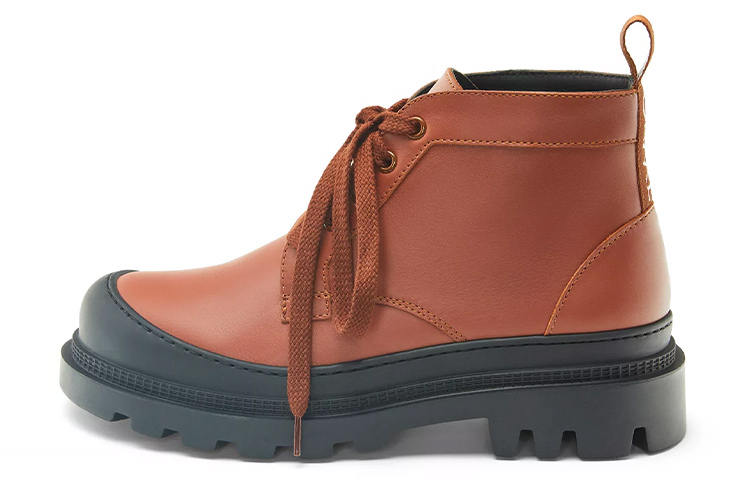 (Women) LOEWE Leather Lace-Up Ankle Boot 'Brown' L815285X72-2530