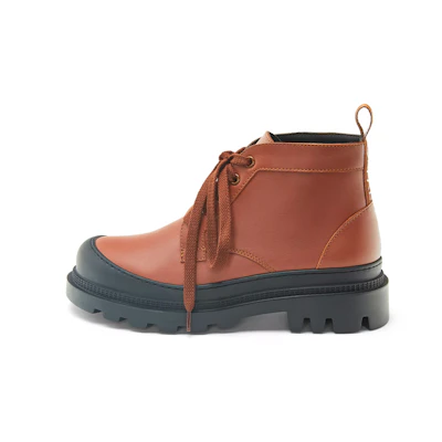 (W) LOEWE Leather Lace-Up Ankle Boot 'Brown'