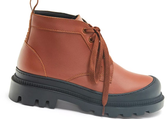 (Women) LOEWE Leather Lace-Up Ankle Boot 'Brown' L815285X72-2530 Shop (Women) LOEWE Leather Lace-Up Ankle Boot 'Brown' L815285X72-2530